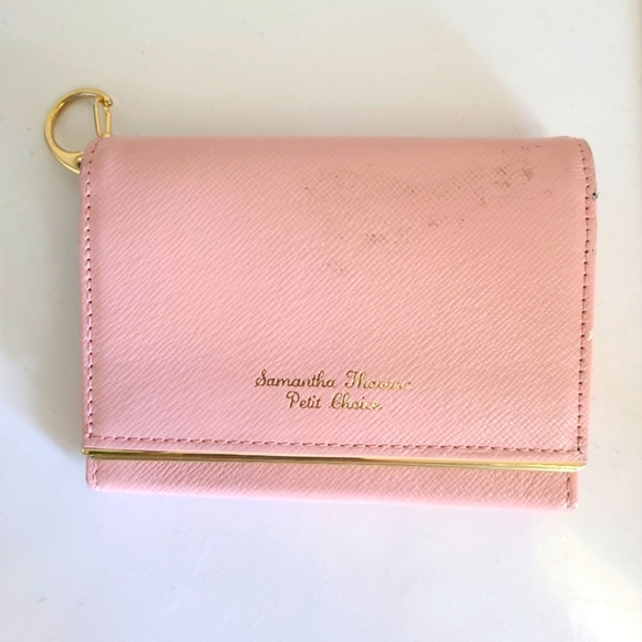 Samantha Thavasa Handbags - Samantha Thavasa Petit Choice Pink with Gold Accent wallet